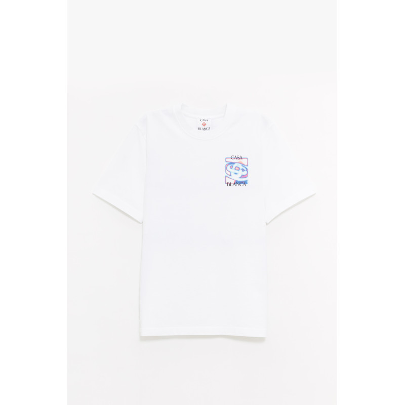 CASABLANCA WHITE HEATMAP CLASSIC T SHIRT